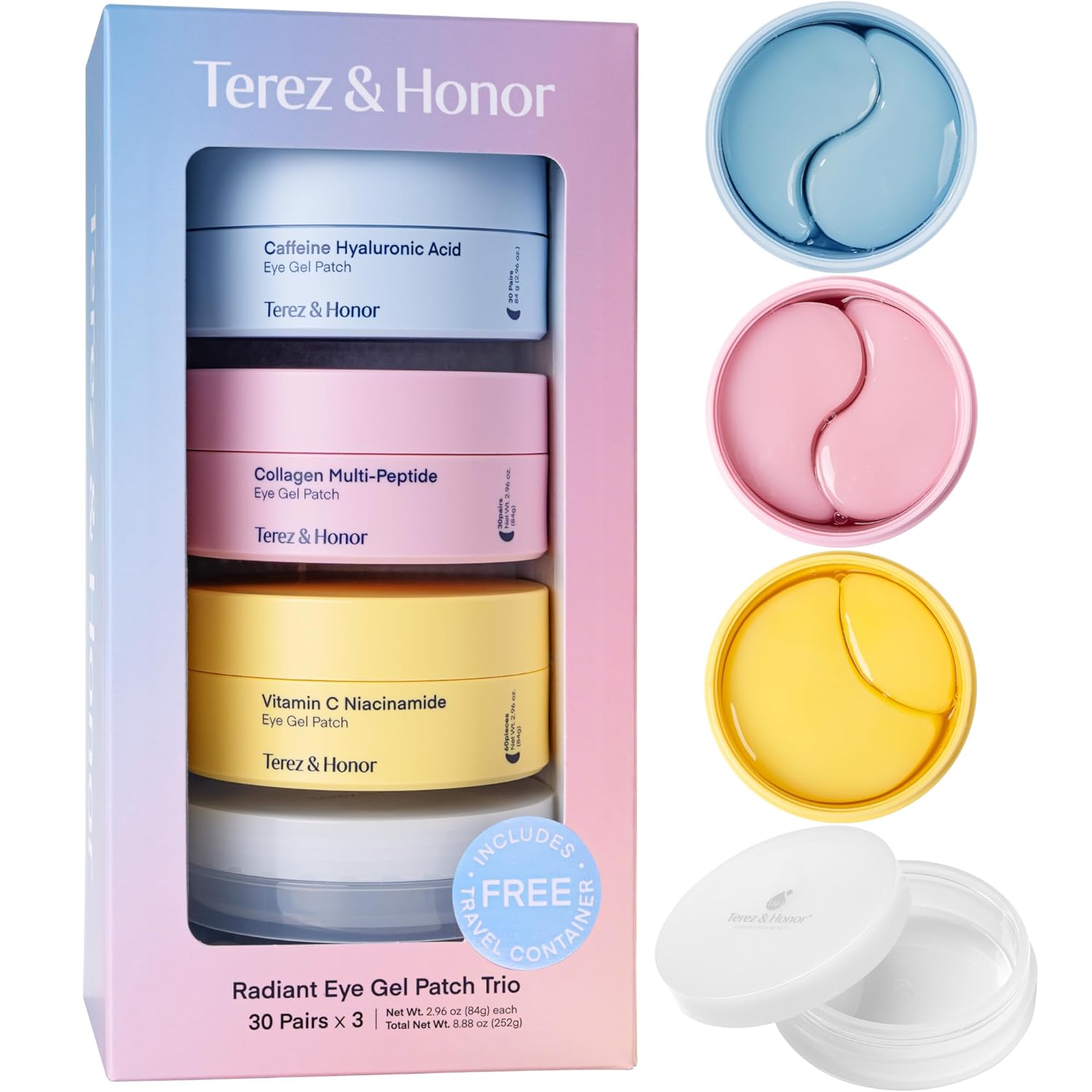 L'Biotica Hyaluron Under Eye Patches – 3 Paar, Intense Feuchtigkeit, Abschwellend, Gegen Augenringe