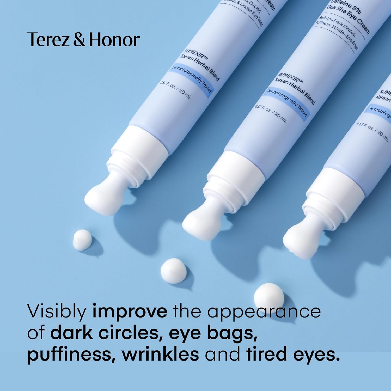 Under Eye Patches + 8% Caffeine Eye Cream Bundle