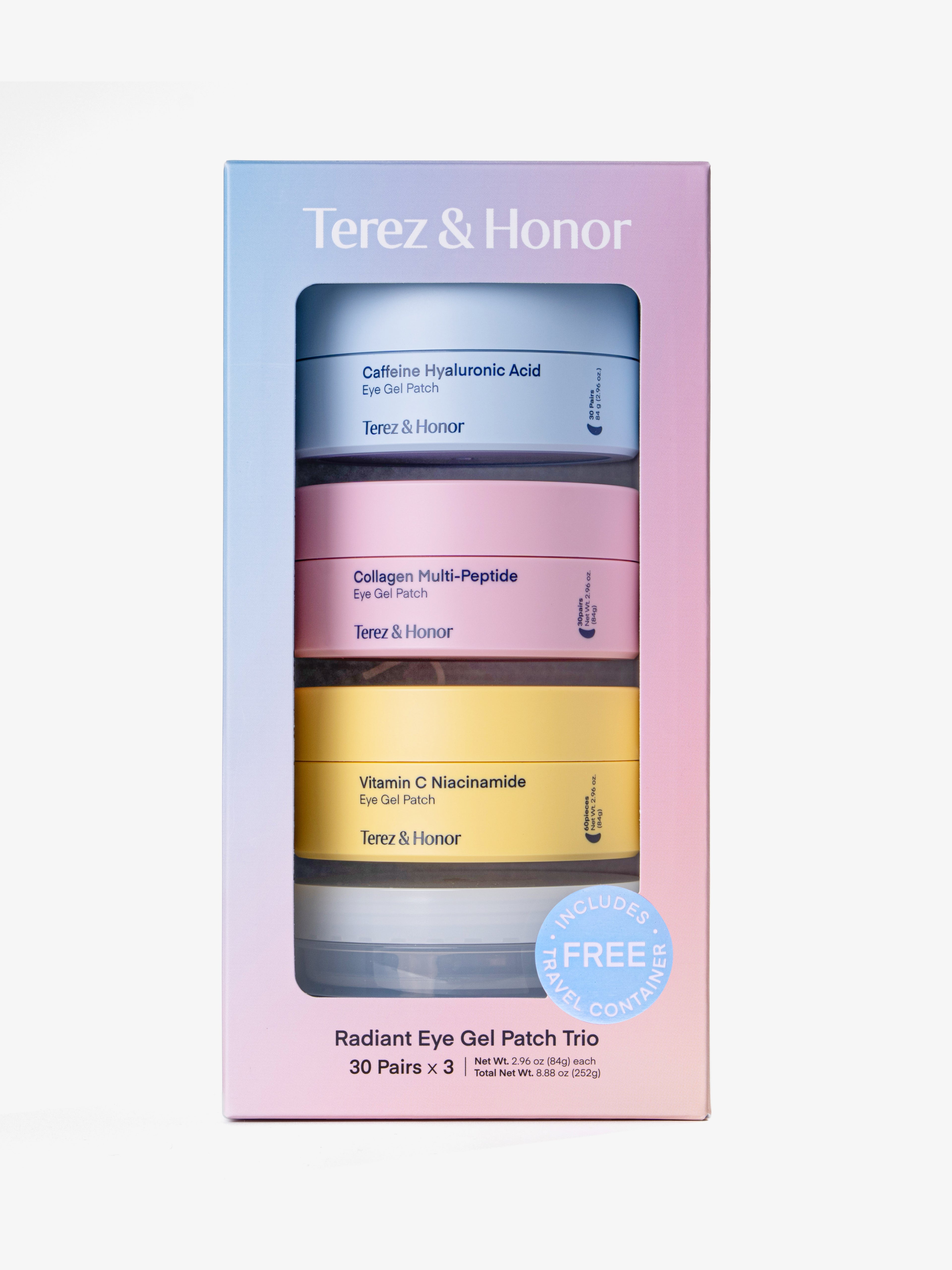 Trío de parches de gel para ojos radiantes