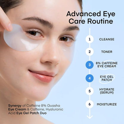 Under Eye Patches + 8% Caffeine Eye Cream Bundle