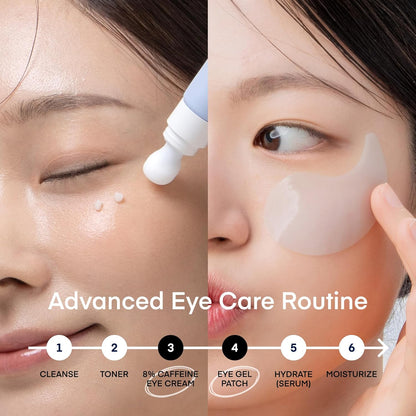 Under Eye Patches + 8% Caffeine Eye Cream Bundle