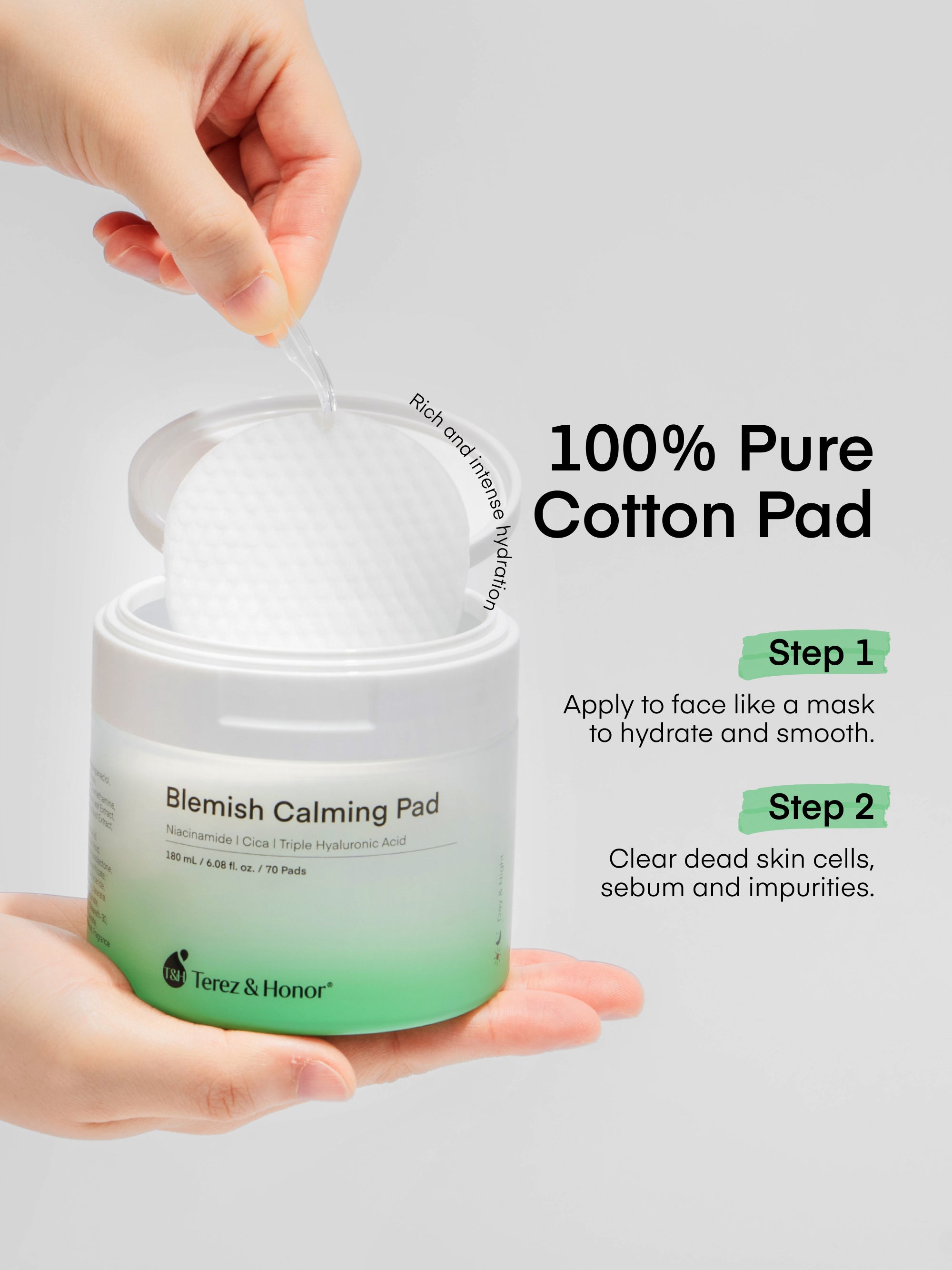 Almohadilla calmante para imperfecciones