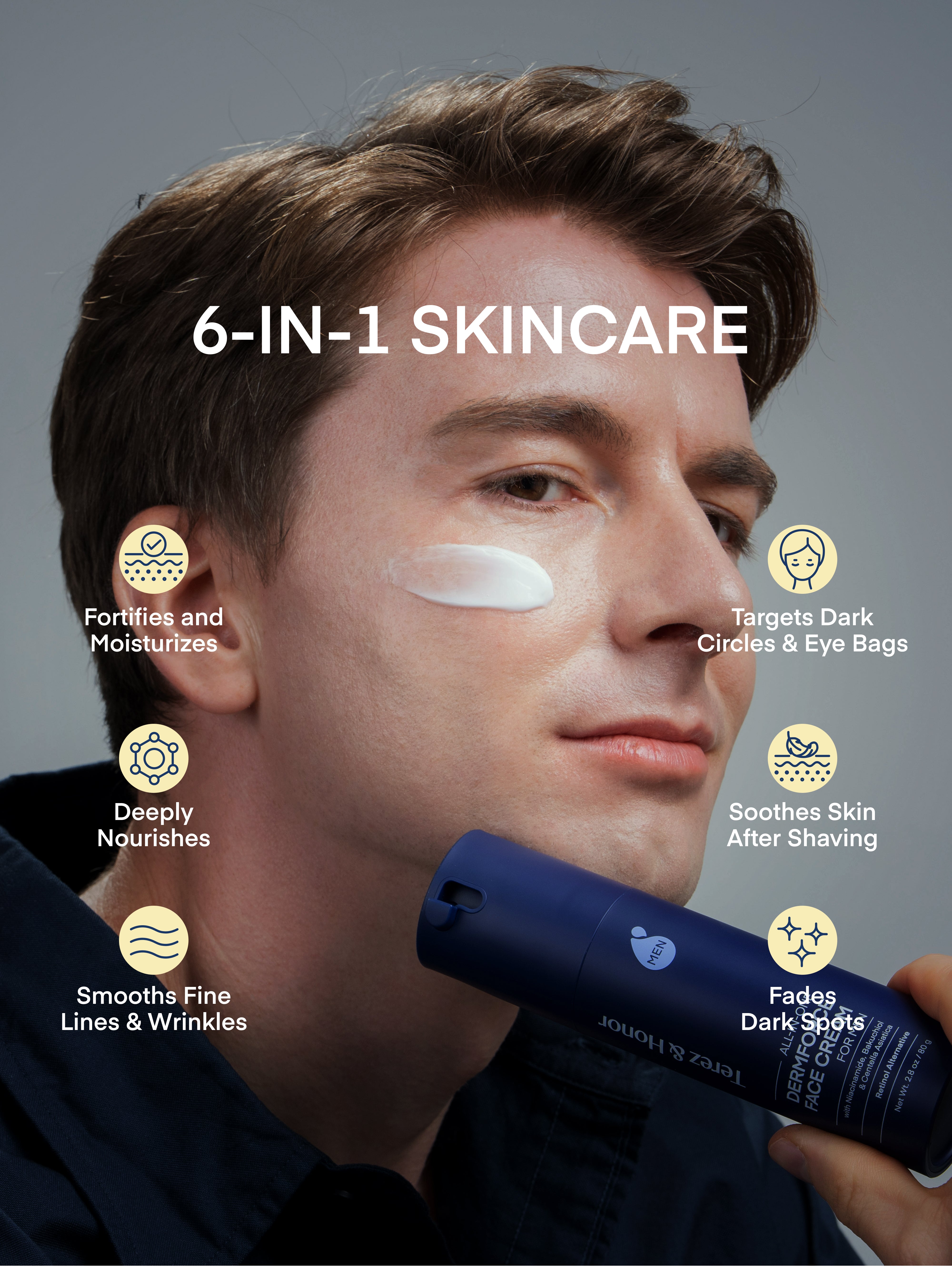 Dermforce All-in-One Face Cream for Men | Terez & Honor