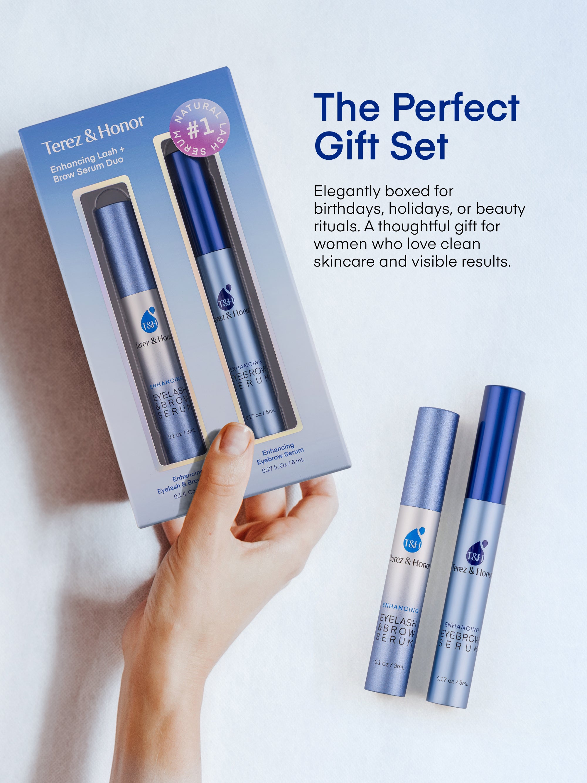 Radiant Gaze Set – Lash + Brow Serum – Terez & Honor