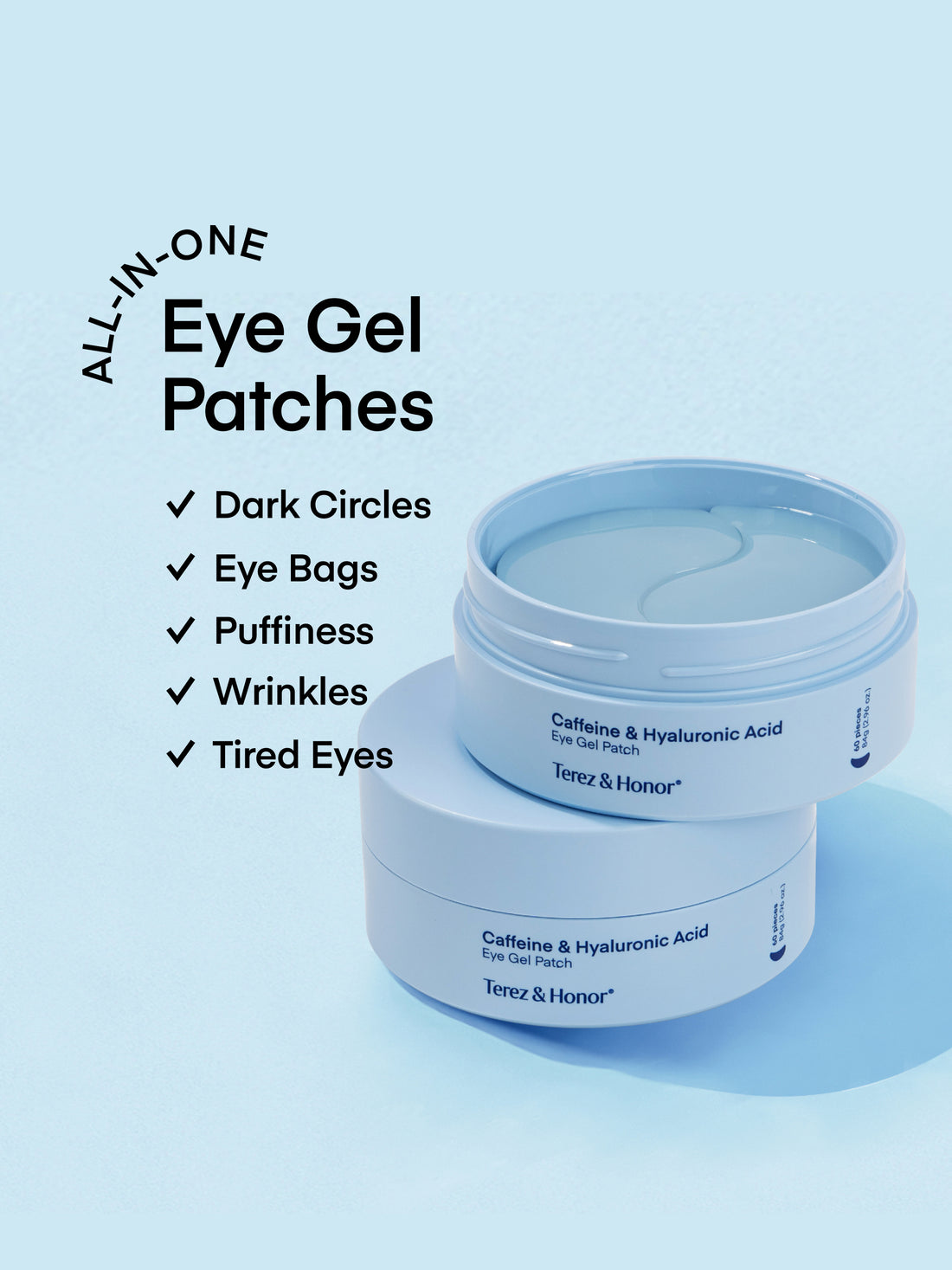 Under Eye Patches + 8% Caffeine Eye Cream Bundle