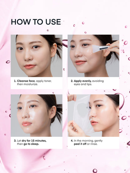 Mascarilla envolvente nocturna de colágeno