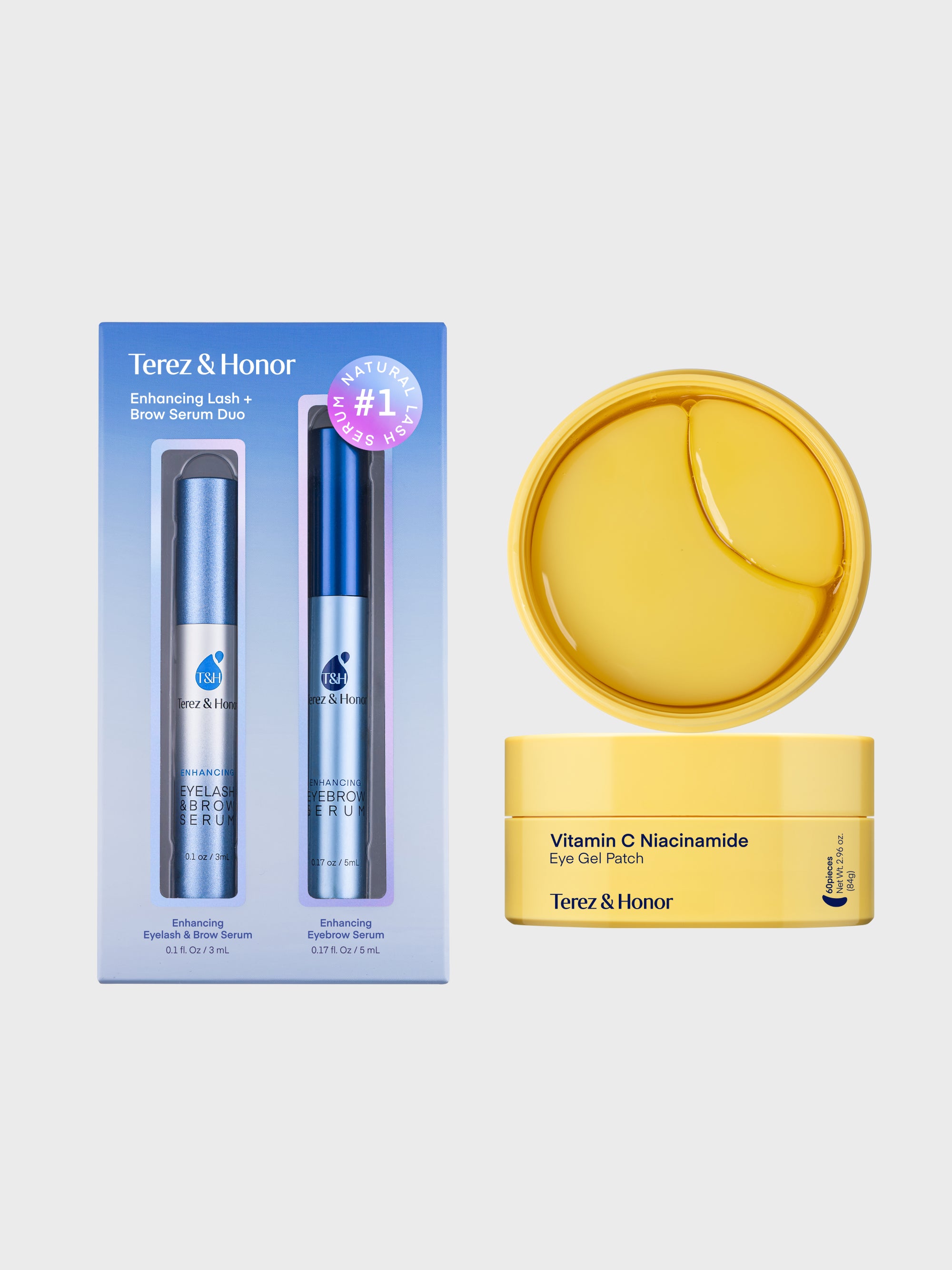 Complete Eye Renewal Kit – Lash & Brow Serum + Eye Patches | Terez