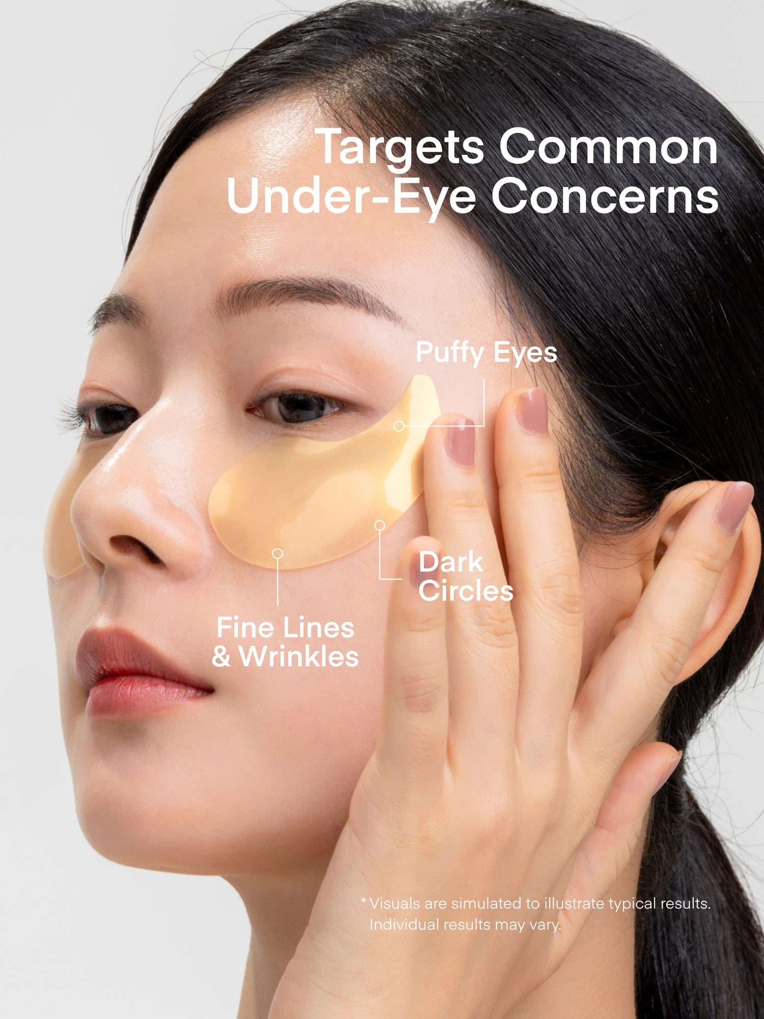 Parche de gel oftálmico con niacinamida y vitamina C