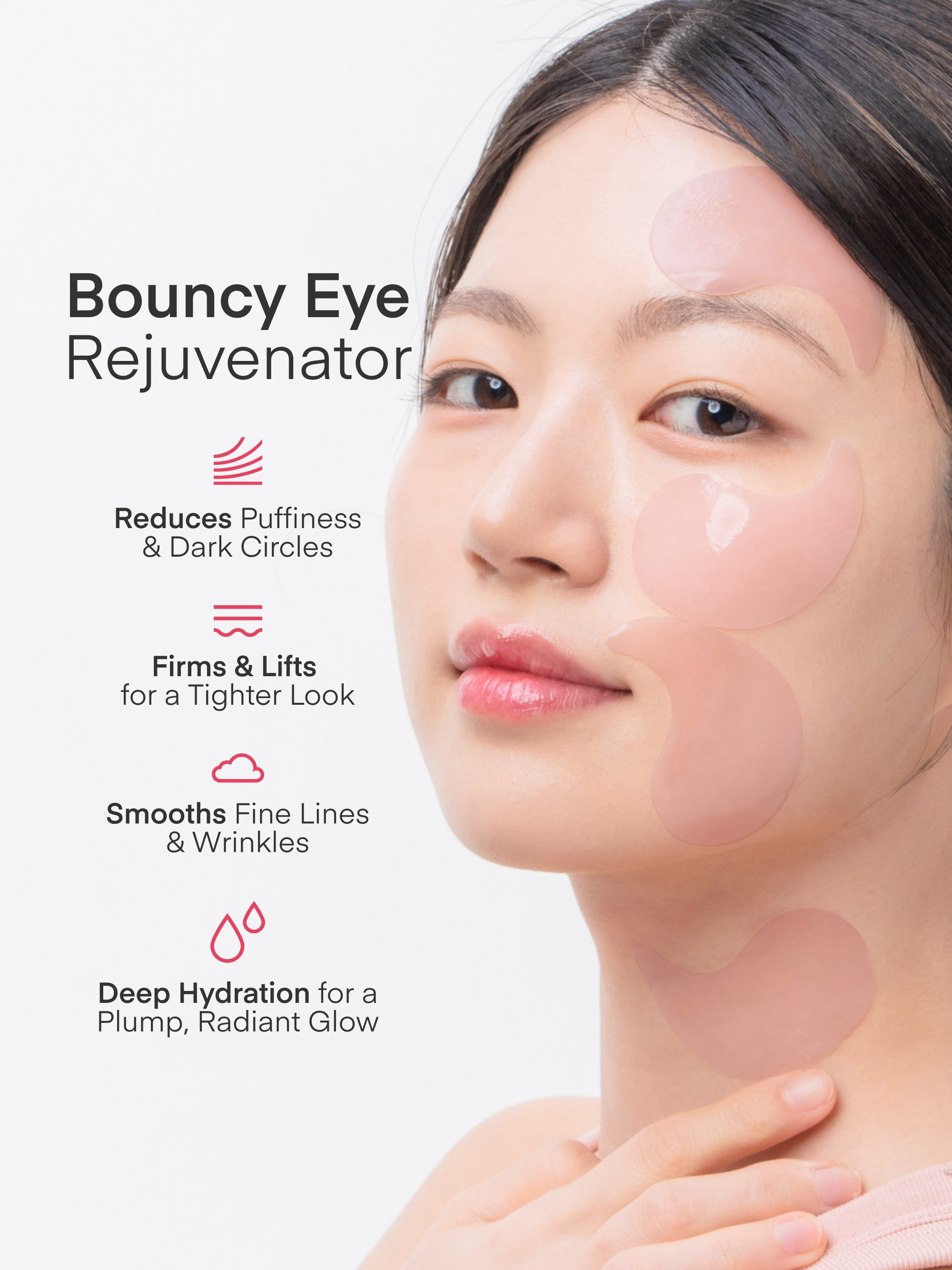 Parche de gel de colágeno multipéptido para ojos