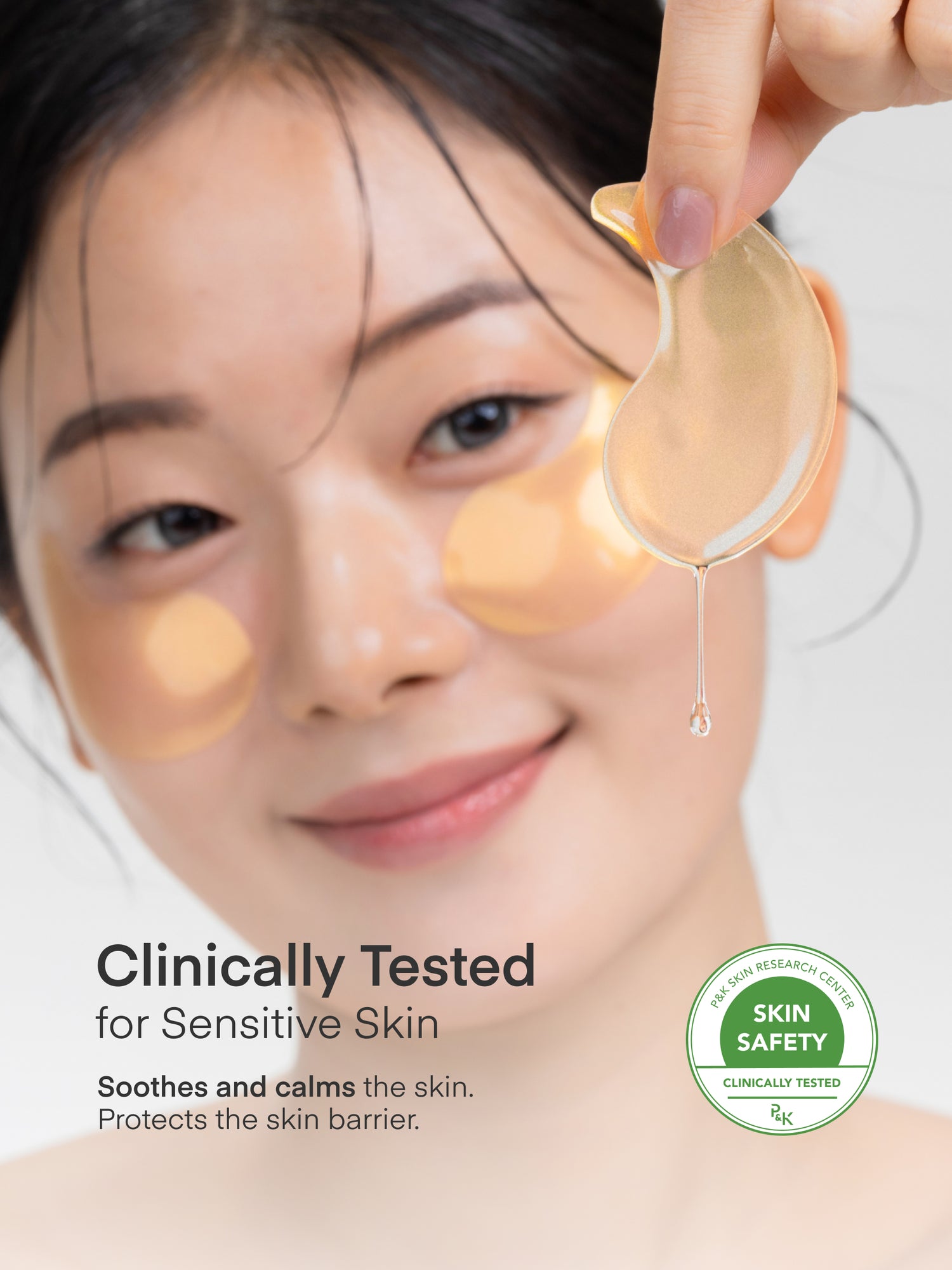 Parche de gel oftálmico con niacinamida y vitamina C