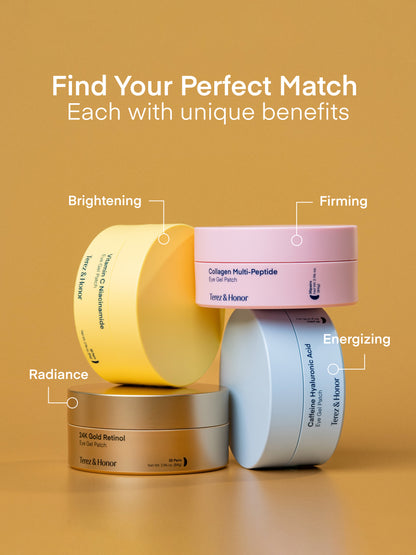 Parche de gel oftálmico con niacinamida y vitamina C