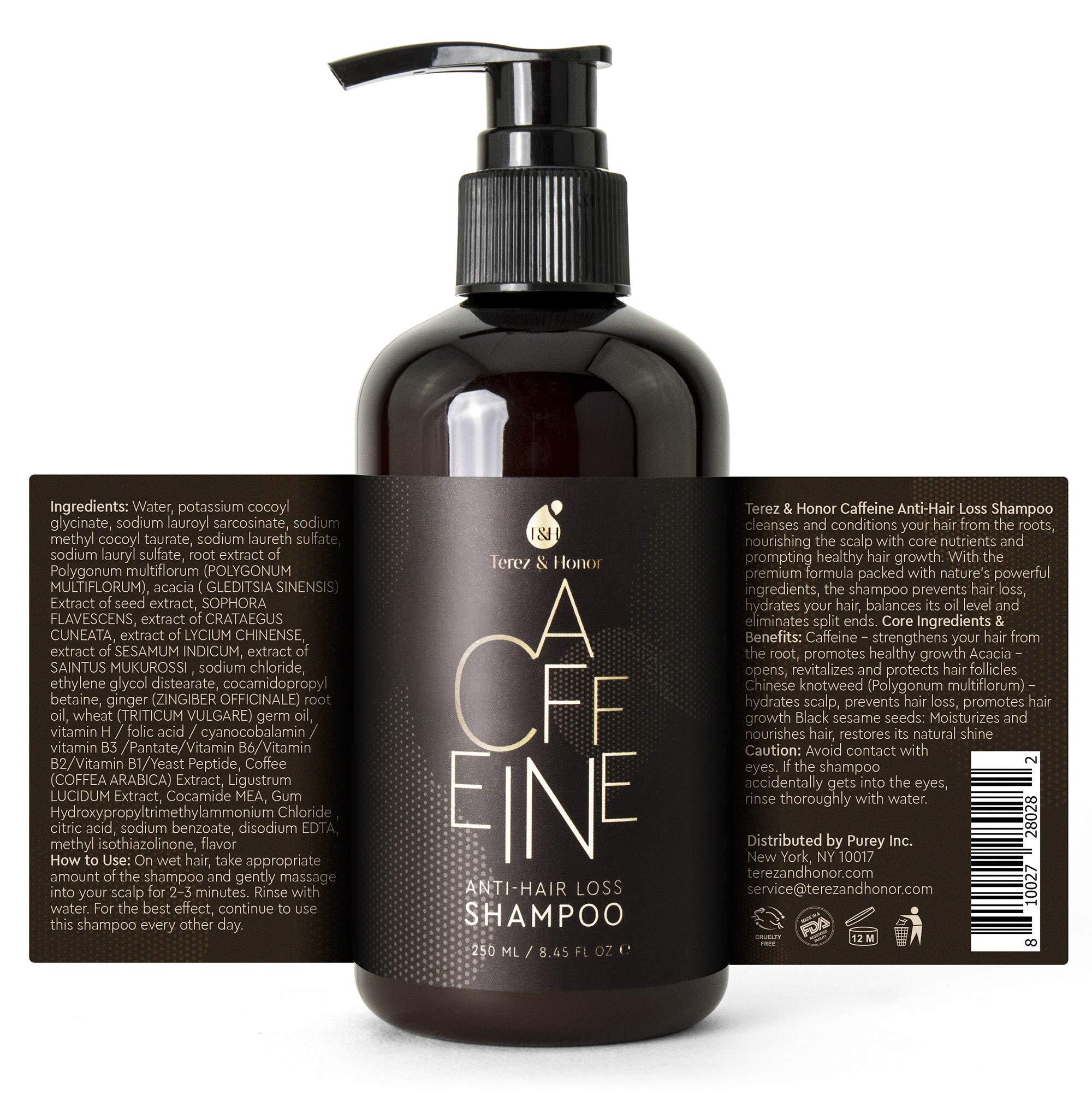 Caffeine Hair Loss Hair Growth Shampoo, with Natural and Healthy Ingredients
